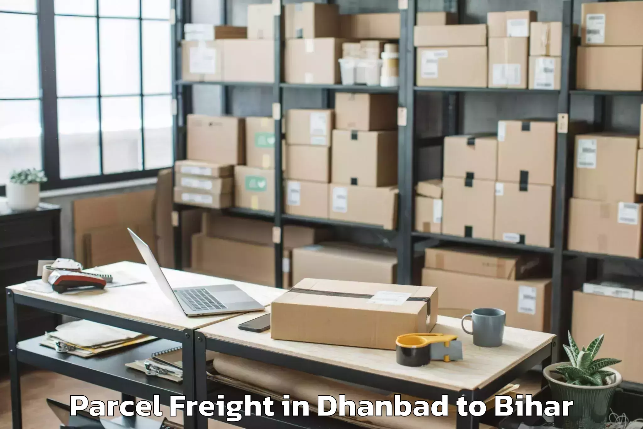 Trusted Dhanbad to Harsidhi Pakariya Parcel Freight